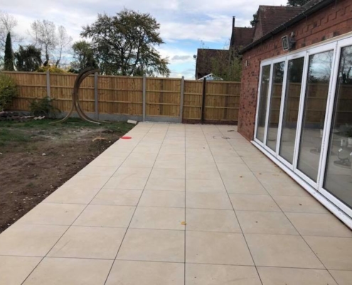 garden patio installation in Solihull