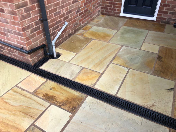 Sandstone patio in Edgbaston